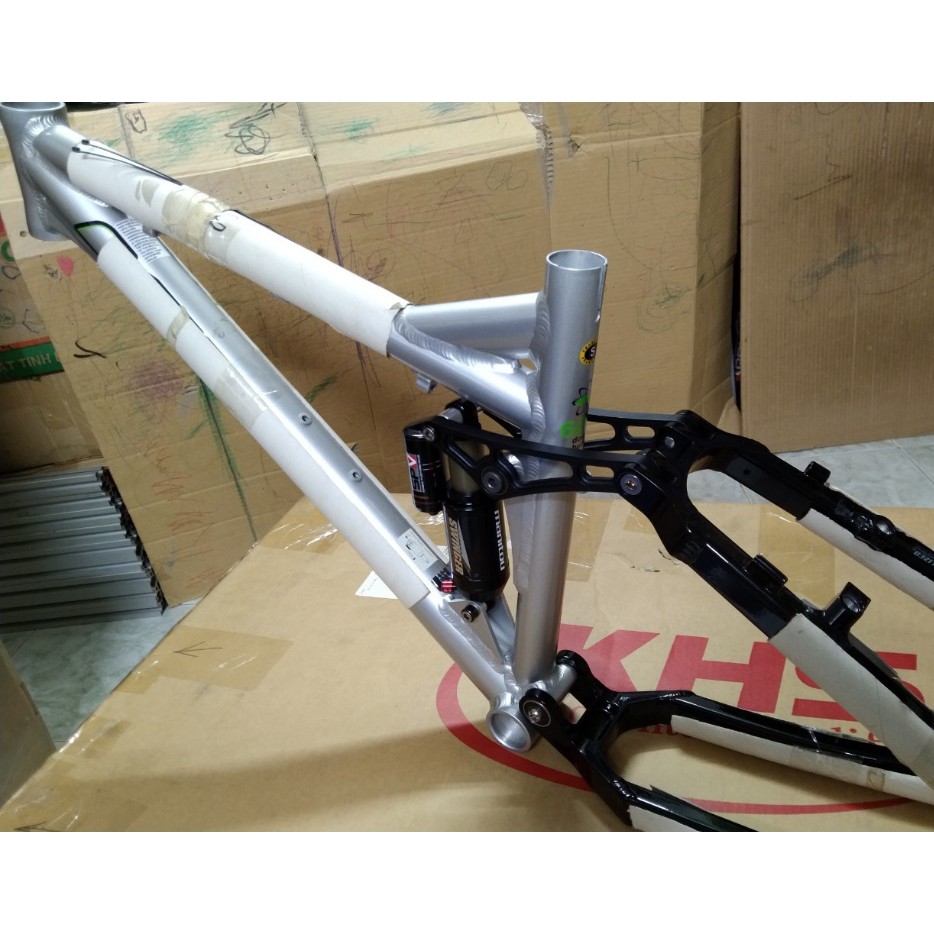 Khung sườn xe đạp KHS XC-604 bằng nhôm, sử dụng cho 2 nhún