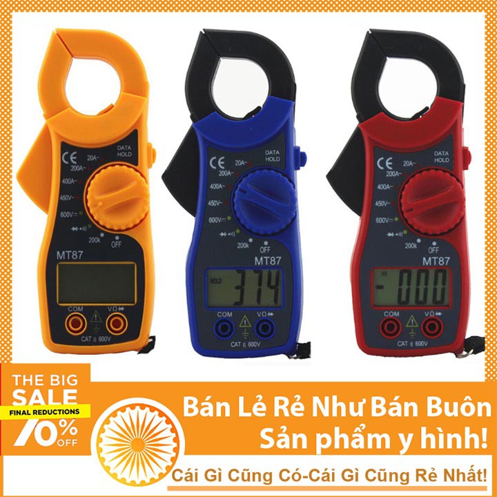 Đồng Hồ Kìm Đo Dòng Điện Ampe Kế MT87 (Kèm Sẵn Pin)