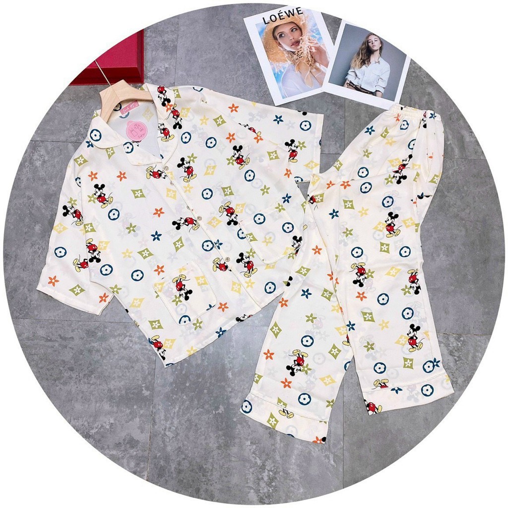 Bộ đồ ngủ lụa mango - Bộ pijama tay dơi cao cấp [ FREE SHIP ] sang chảnh, mát mẻ, mềm mịn.
