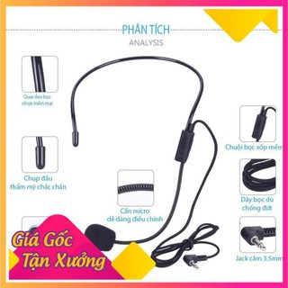 Kmen Micro đeo tai Máy Trợ Giảng có dây 3.5