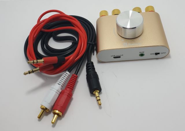 Âm ly mini bluetooth 4.0 - vỏ nhôm phay xước