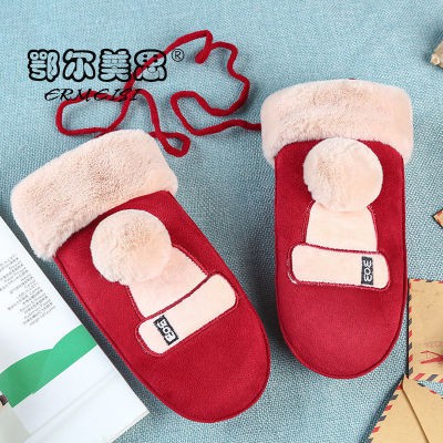 GT001 - Găng tay nữ lót lông siêu ấm hàng Quảng Châu loại 1