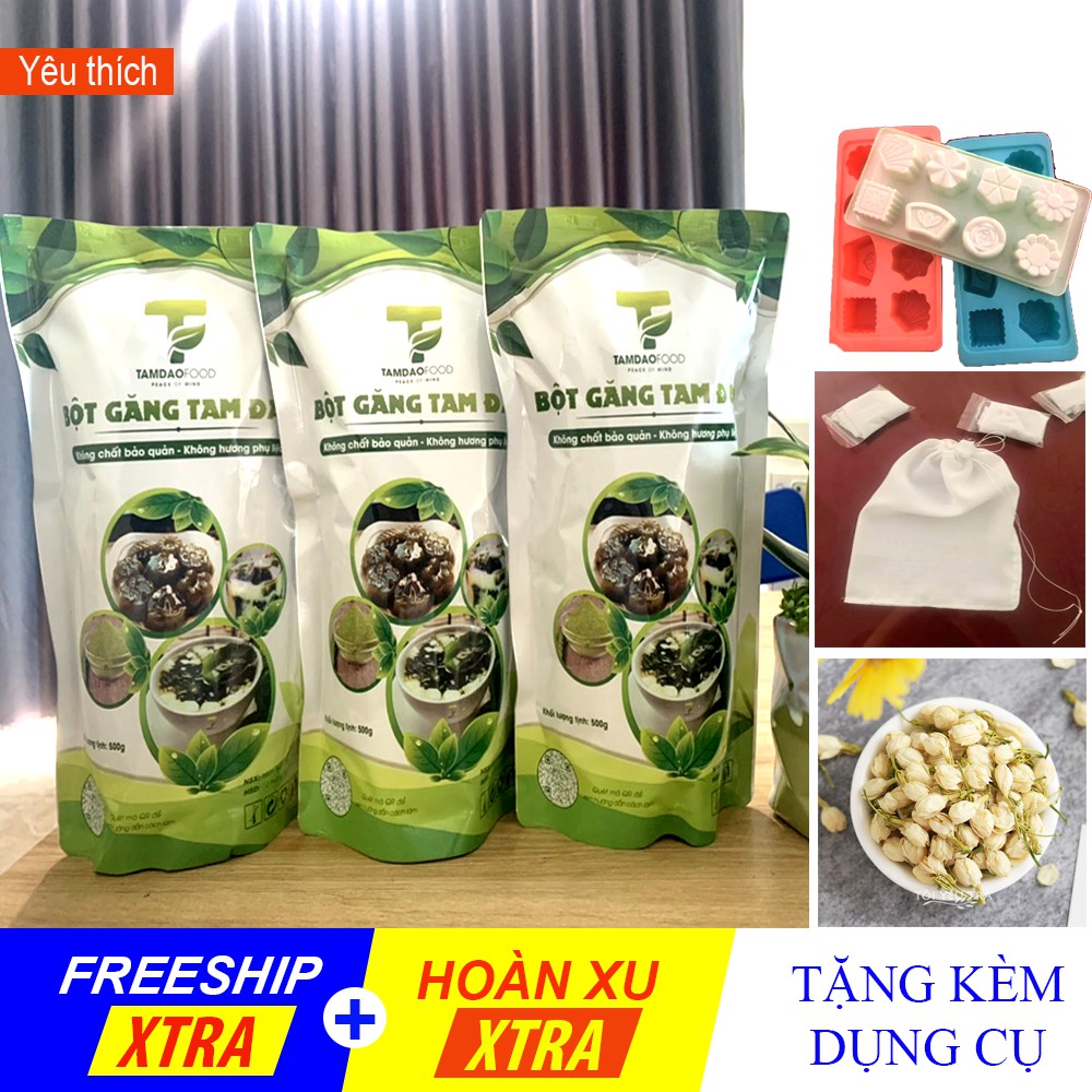 SET làm thạch găng 120K (Bột Găng Tam Đảo - Set đủ dụng cụ làm tiết kiệm 30%)