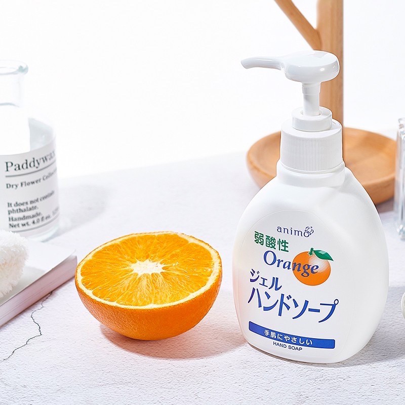 Nước rửa tay Rocket Nhật Bản dạng gel tạo bọt hương cam 200ml