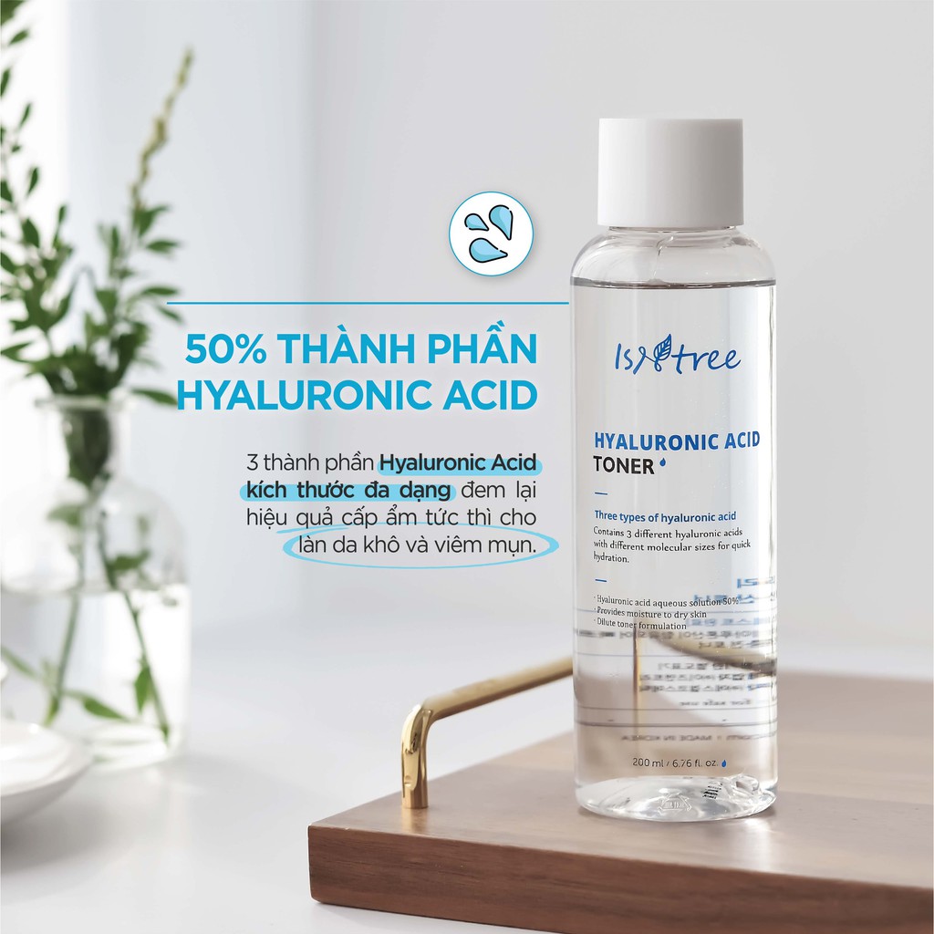 Nước hoa hồng Isntree Fresh Toner dưỡng da, giảm mụn, phục hồi da 200ml