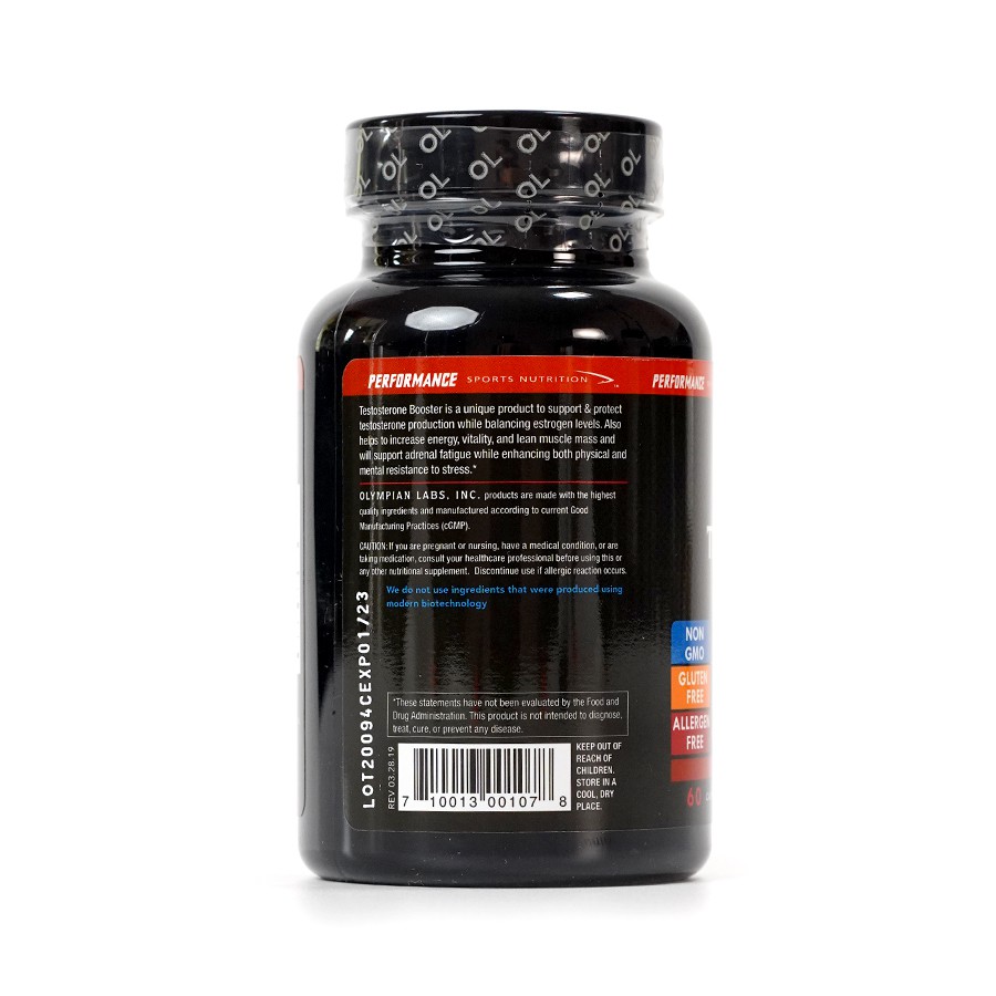 Viên uống hỗ trợ cân bằng và tăng cường sinh lý nam Olympian Labs Testosterone Booster - Hộp 60 viên