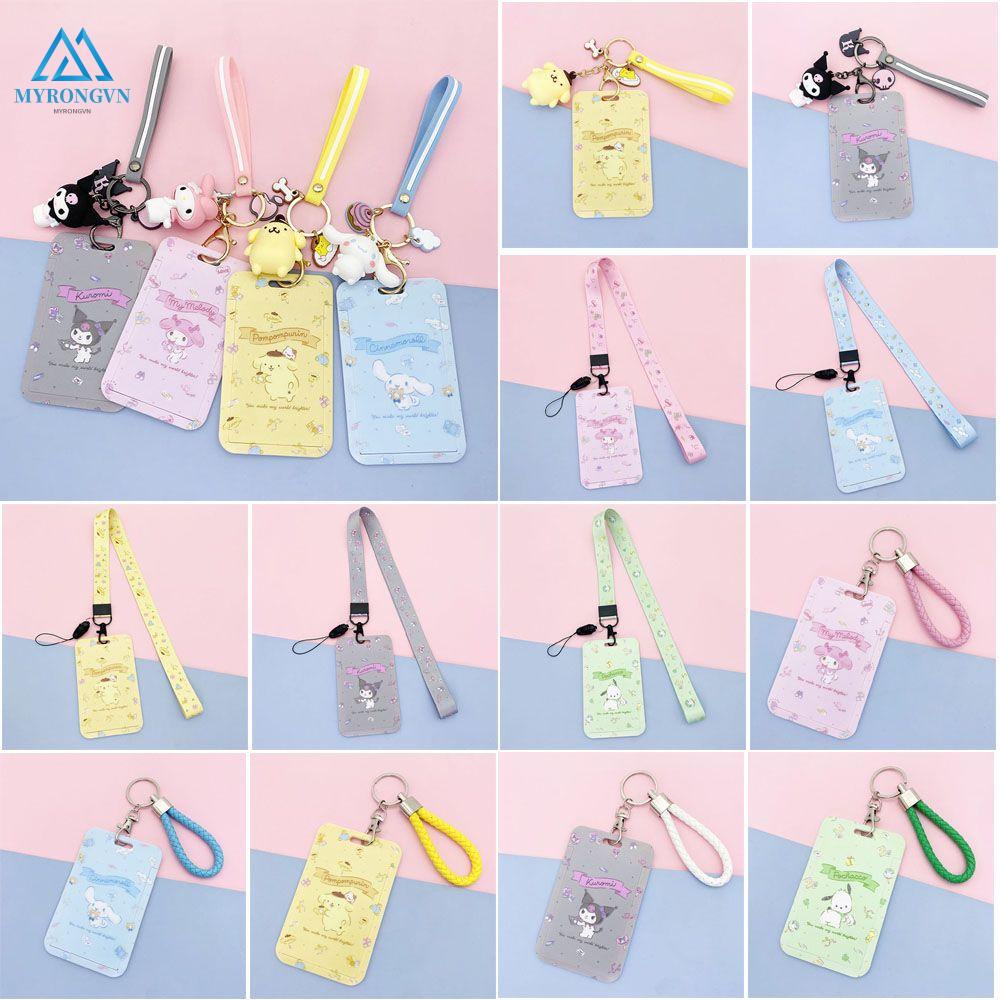 Bao đựng thẻ ID/ phù hiệu thẳng đứng có cửa sổ chống nước gắn búp bê họa tiết hoạt hình dùng cho văn phòng/ trường học