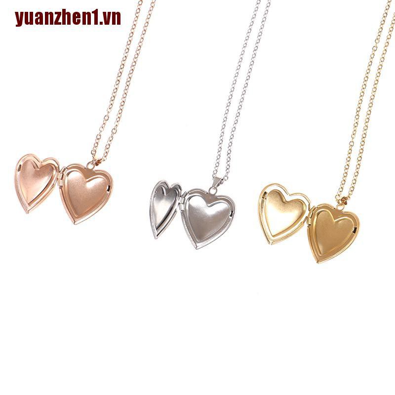 [Yuanzhen1] Mặt Dây Chuyền Khung Ảnh Trái Tim Mở Được Cho Nam Và Nữ