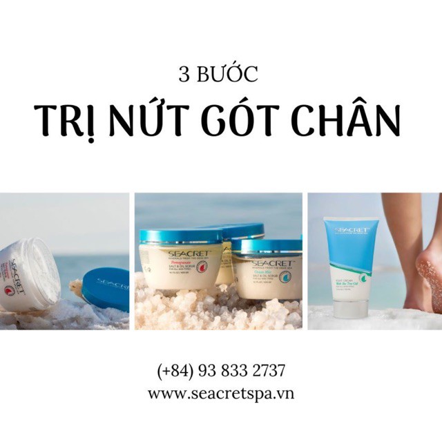 KEM DƯỠNG DA CHÂN SEACRET FOOT CREAM WITH TEA TREE OIL MỊN MÀNG MỀN MẠI LOẠI BỎ NỨT CHÂN