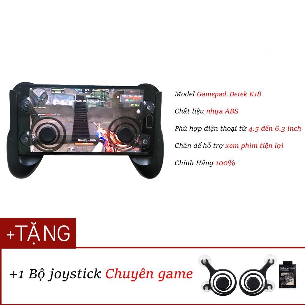 Tay cầm RK GAME 6 cho điện thoại full màn hình dưới 6.3 inch (Tặng joystick) -DC2159