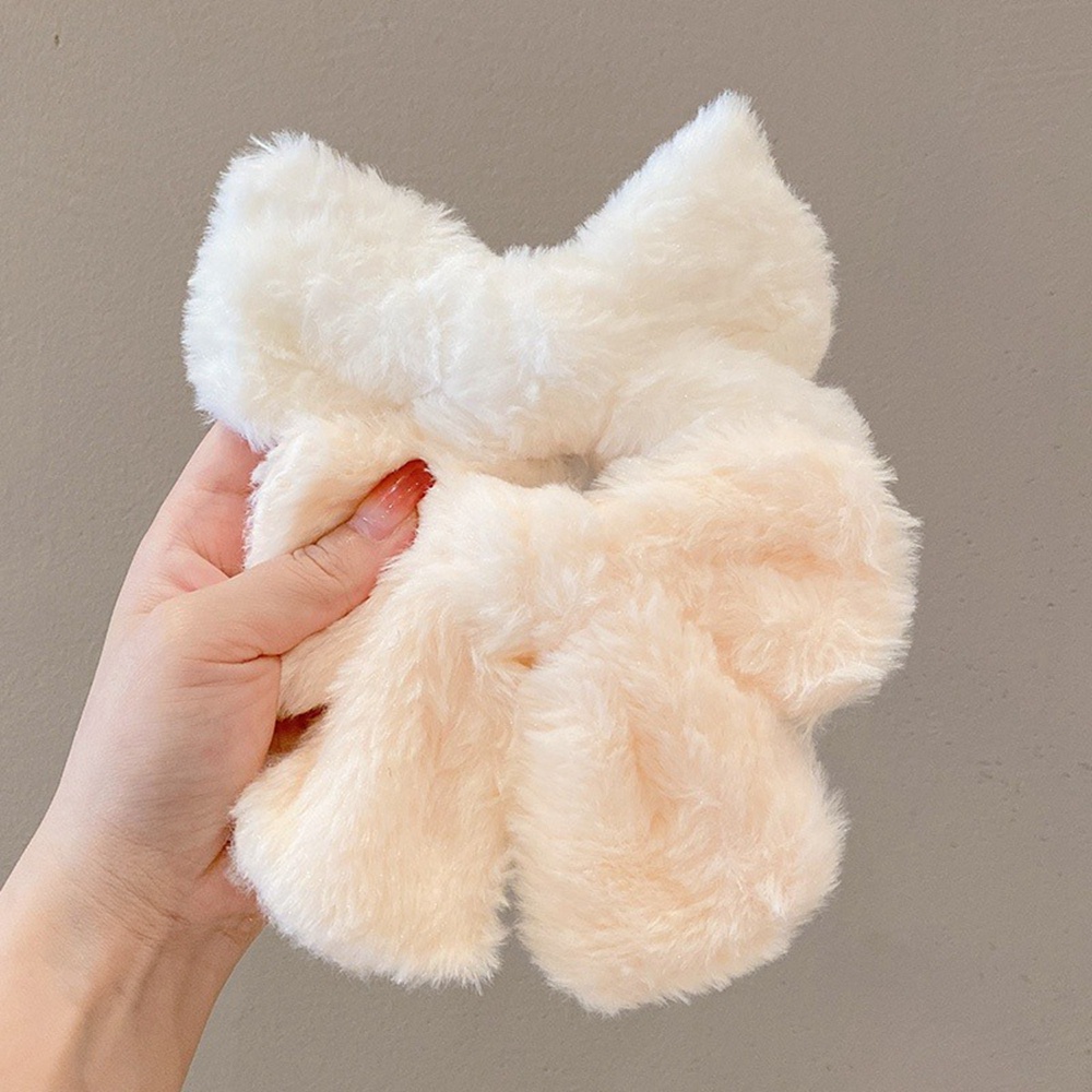 Kẹp Tóc Hình Nơ Lưng Phủ Lông Ngọt Ngào Xinh Xắn Cho Nữ