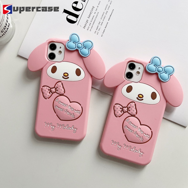 Ốp điện thoại silicon mềm họa tiết hoạt hình Melody màu hồng cho Xiaomi Mi 10 Pro Lite 5X Redmi Note 8 7 Pro K30 Pro