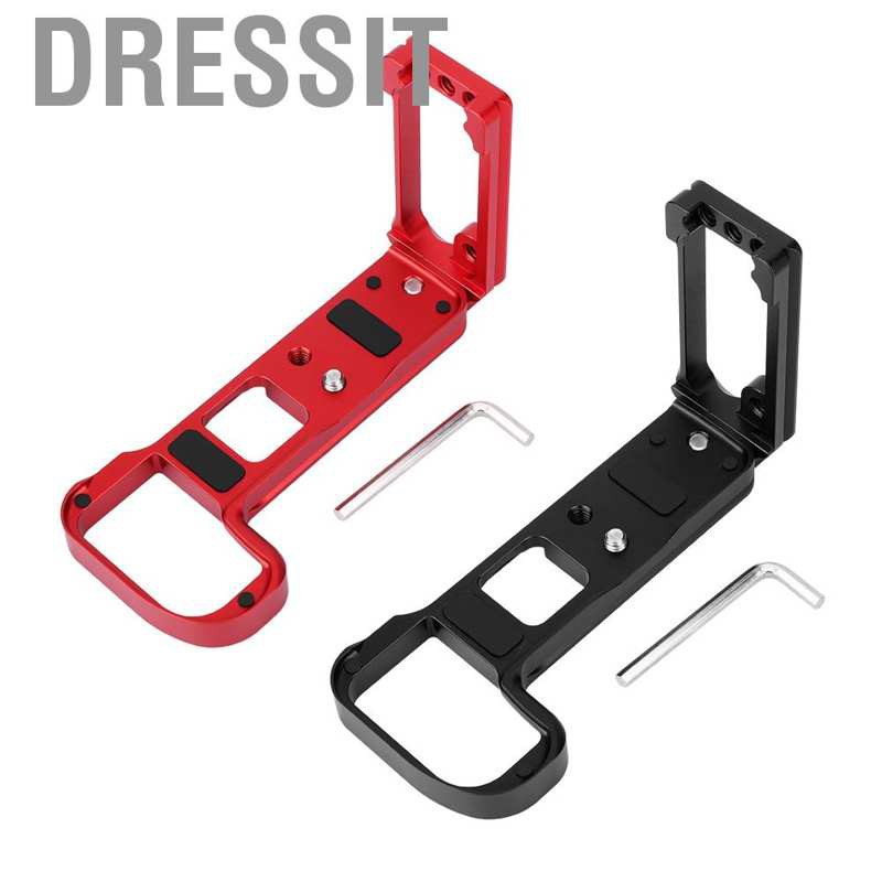 Dressit Black/Red Stretchable L-shape Handle Quick Release Plate for Nikon Z7 Z6 Camera