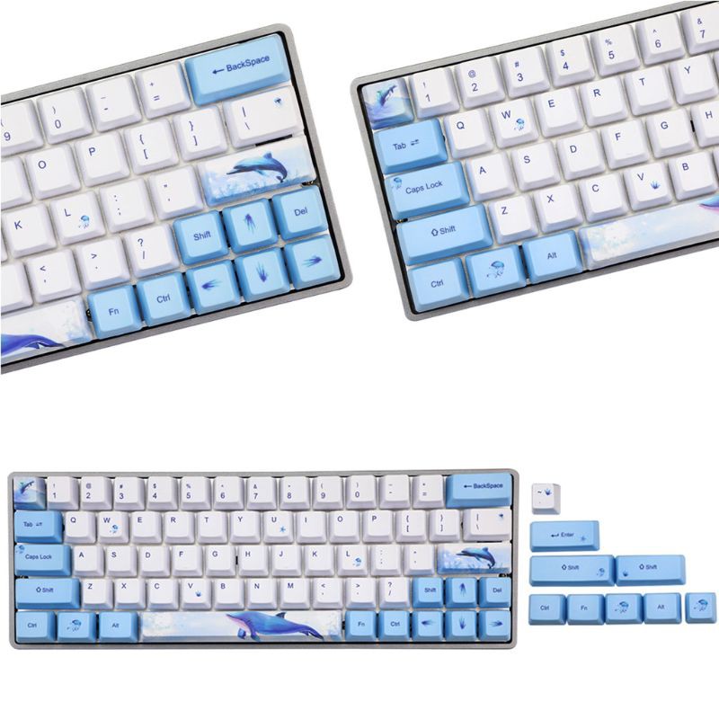 WHALE OEM Nắp Đậy Phím Máy Tính Hình Cá Voi Dễ Thương Cho Gh60 Gk64