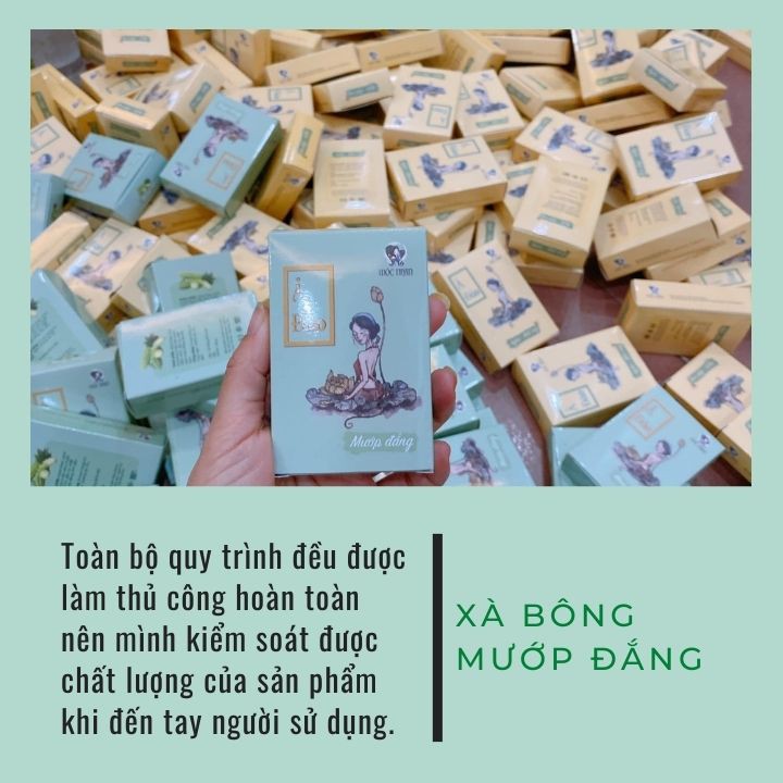 [100% THIÊN NHIÊN] Xà Bông Ả Đào Mướp Đắng Handmade Mộc Nhan Dành Cho Da Mụn, T.rị Viêm Chân Lông