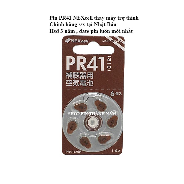 Vỉ 6 Viên Pin PR41 Maxell Size 312 Dùng Cho Máy Trợ Thính