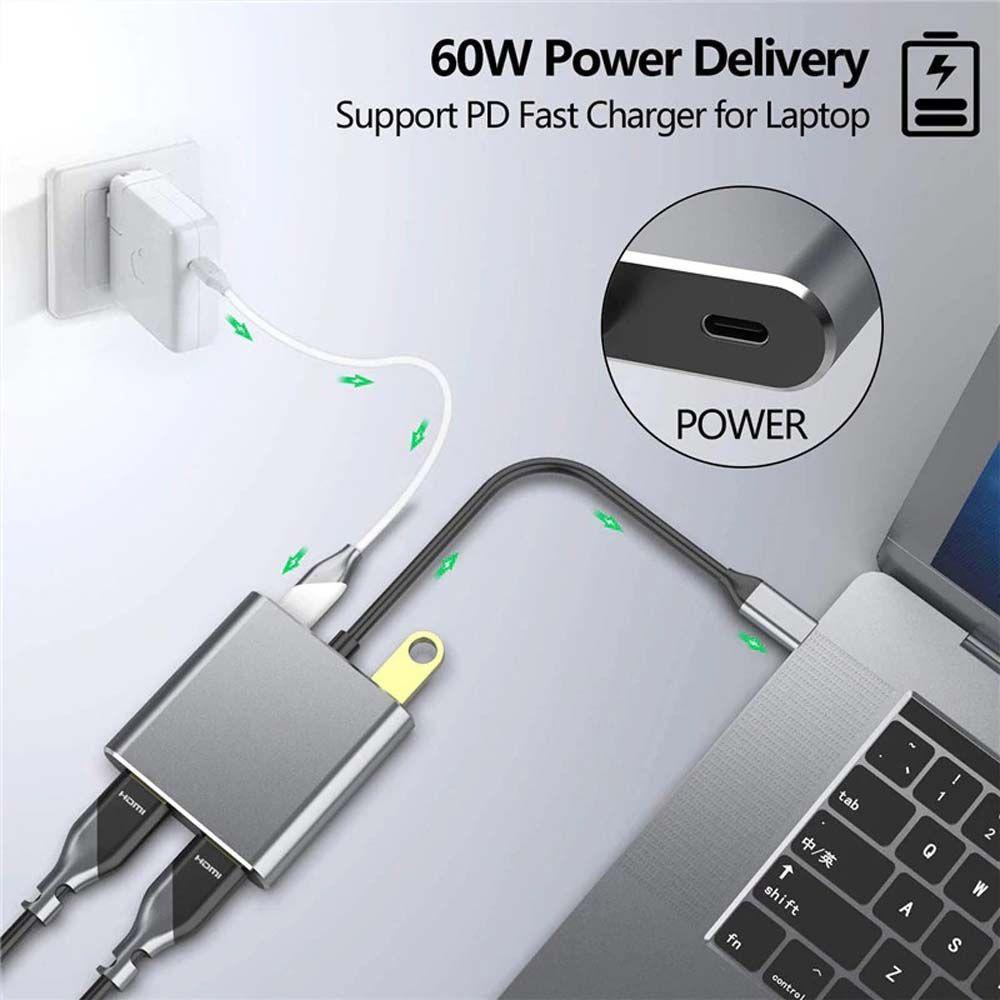 Bộ Chuyển Đổi USB C Hub 4 Trong 1 4K HDMI Type C Sang HDMI Cho Máy Tính