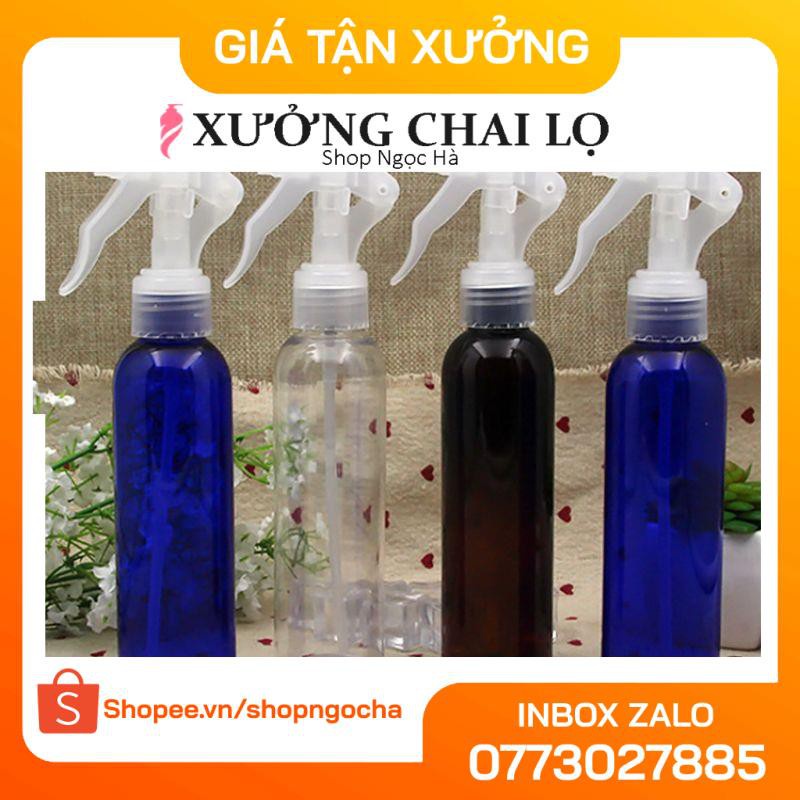 Chai Xịt Phun Sương ❤ GIÁ TẬN GỐC ❤ Chai nhựa pet phun sương Vòi Súng 100ml/150ml/200ml/250ml rỗng chiết mỹ phẩm .