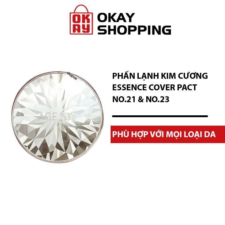 Phấn nền lạnh AGE 20's Essence Cover Pact Original Diamond Edition màu trắng