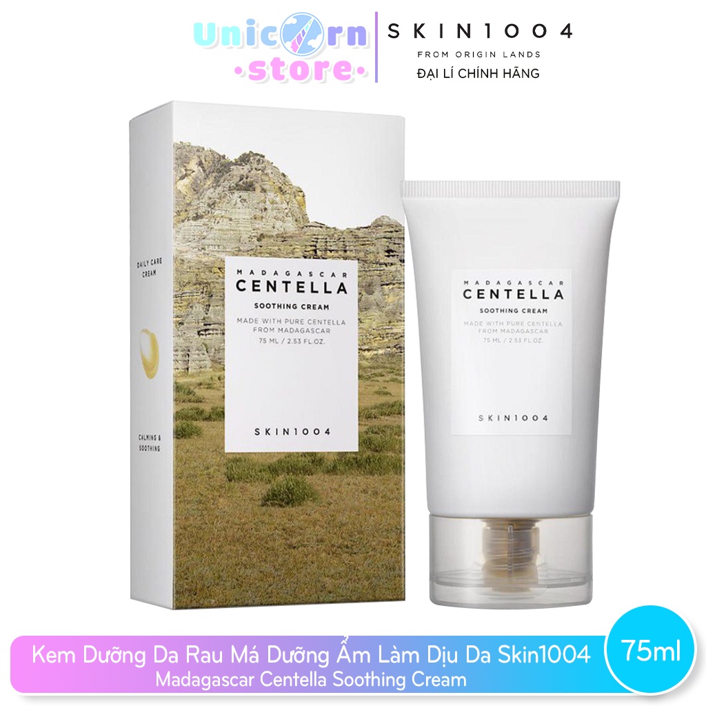 Kem Dưỡng Da Rau Má Dưỡng Ẩm Làm Dịu Da Khô Skin1004 Madagascar Centella Soothing Cream 75ml