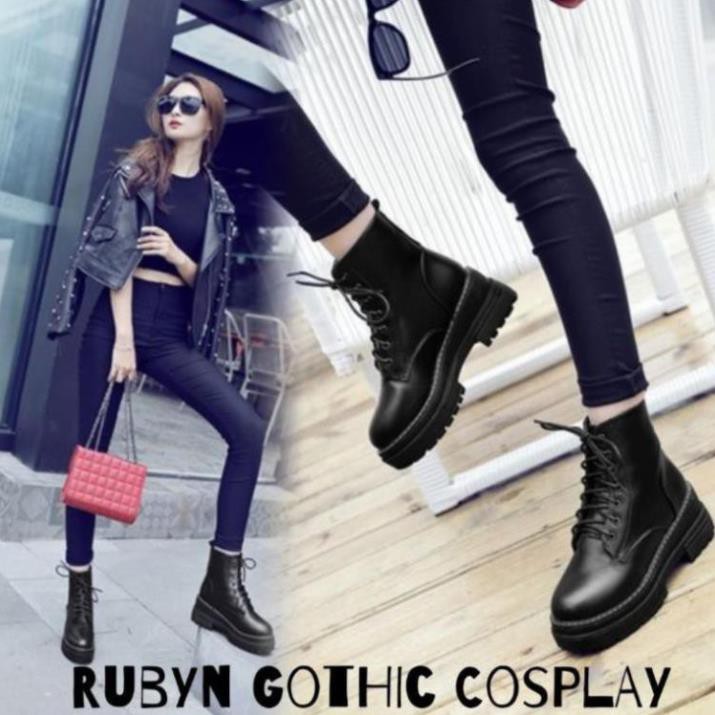 [NEW] 🔥 Giày Boot Chiến Binh Đế 2 Tầng Cổ Cao Siêu Ngầu 🔥 Đế Cao 5cm (Tài khoản Shopee duy nhất: gothic.cosplay )