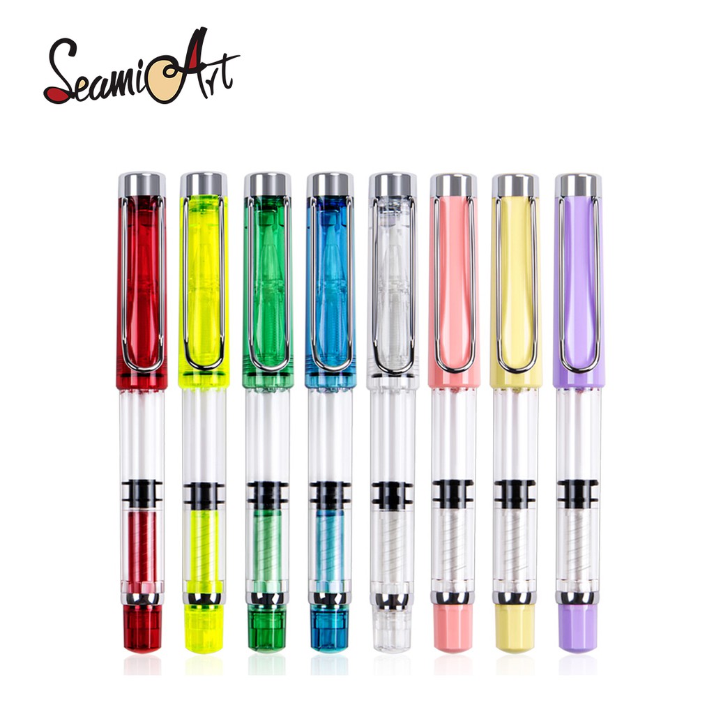 SeamiArt 1 Bút lông 8 màu pha lê đẹp mắt có thể tái sử dụng