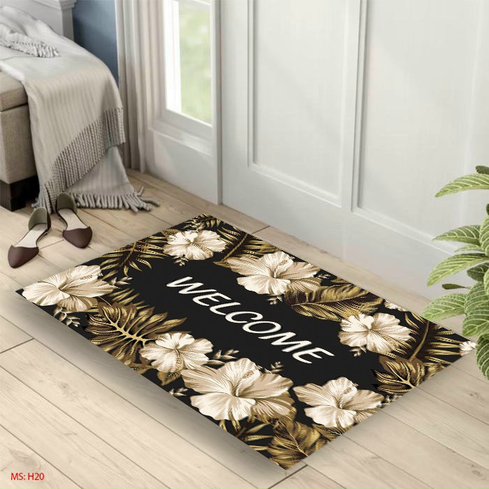 Thảm Lau Chân 3D Chống Trơn Trượt 40x60cm Mẫu Mới - Hàng Loại 1