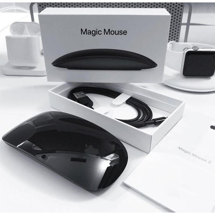 Chuột Không Dây Apple Magic Mouse 2 Màu Đen Full Box Hàng Mỹ Chính Hãng