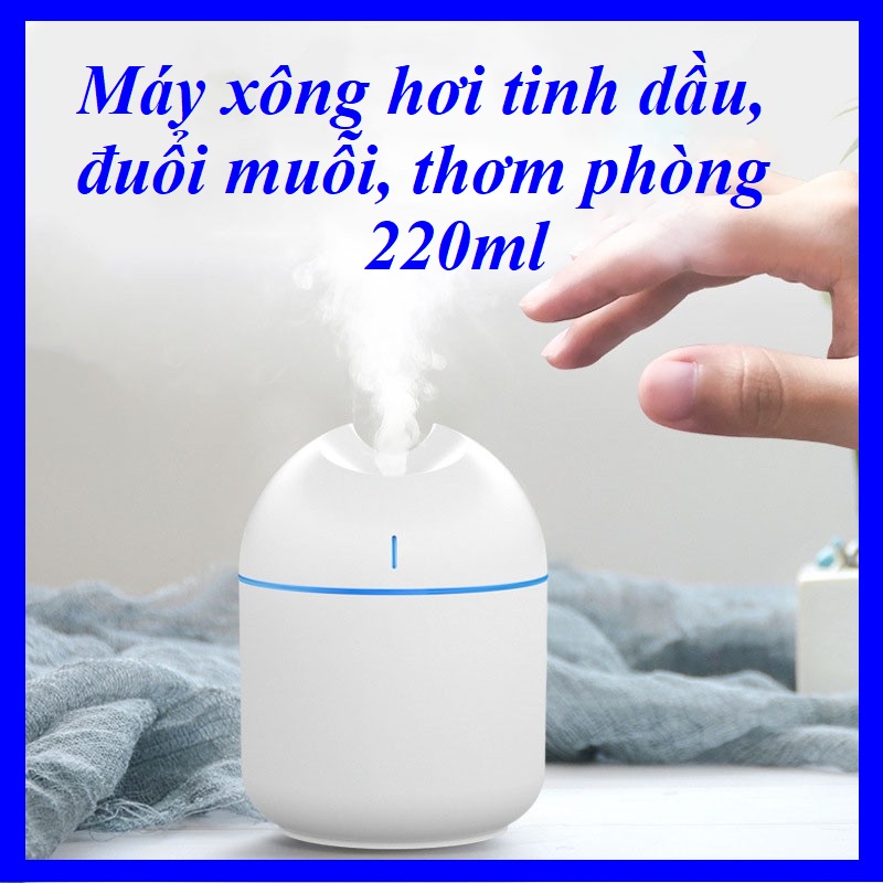 [HÀNG XỊN] Máy xông khuếch tán tinh dầu 220ml, đuổi muỗi, thơm phòng, xe hơi, đèn phòng ngủ