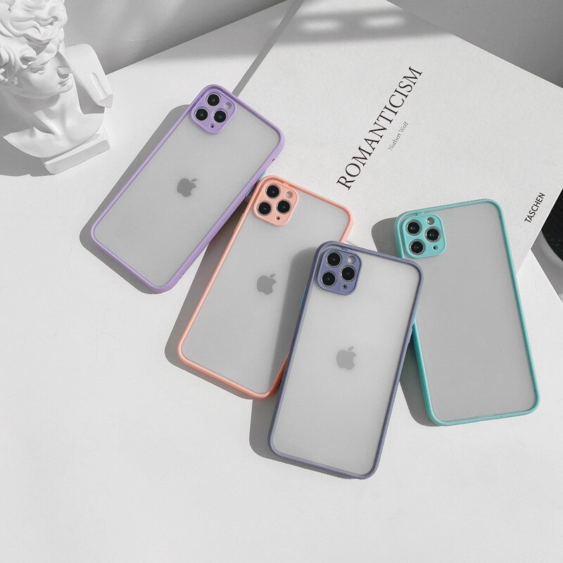 Ốp điện thoại silicon mềm màu kẹo chống sốc cho IPhone Xr Xs Max X Xs SE 11Pro 8 7 6s Plus | BigBuy360 - bigbuy360.vn