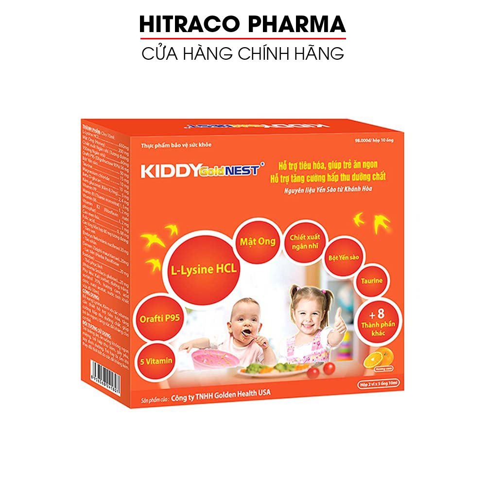 Siro yến sào, mật ong, vitamin khoáng chất  giúp bé ăn ngon, tiêu hóa tốt, tăng sức đề kháng - 10 ống