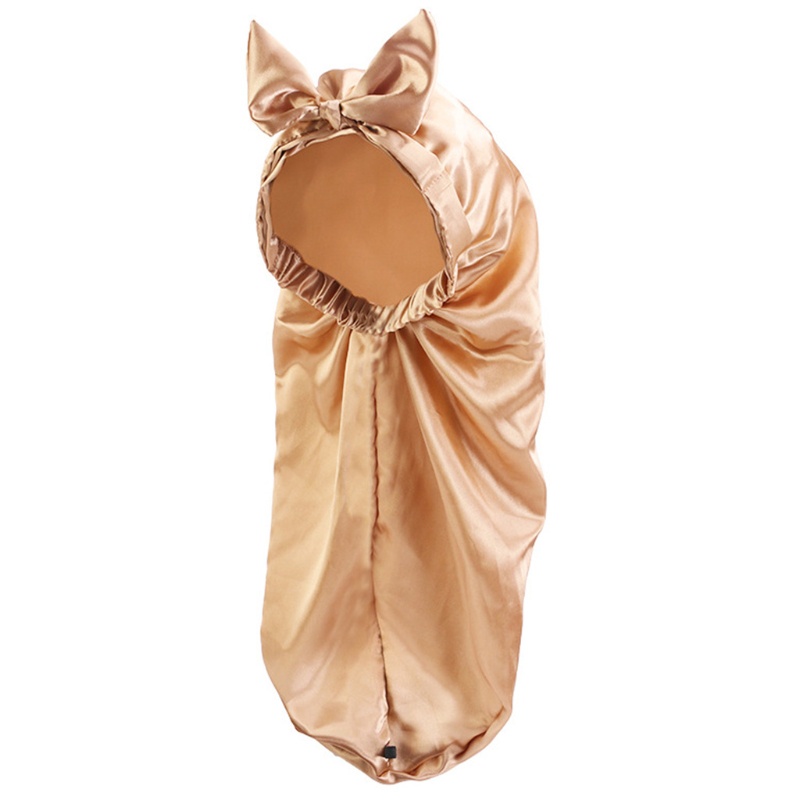 Mũ Trùm Đầu Bằng Lụa Satin Đuôi Dài Dùng Khi Ngủ Cho Nữ