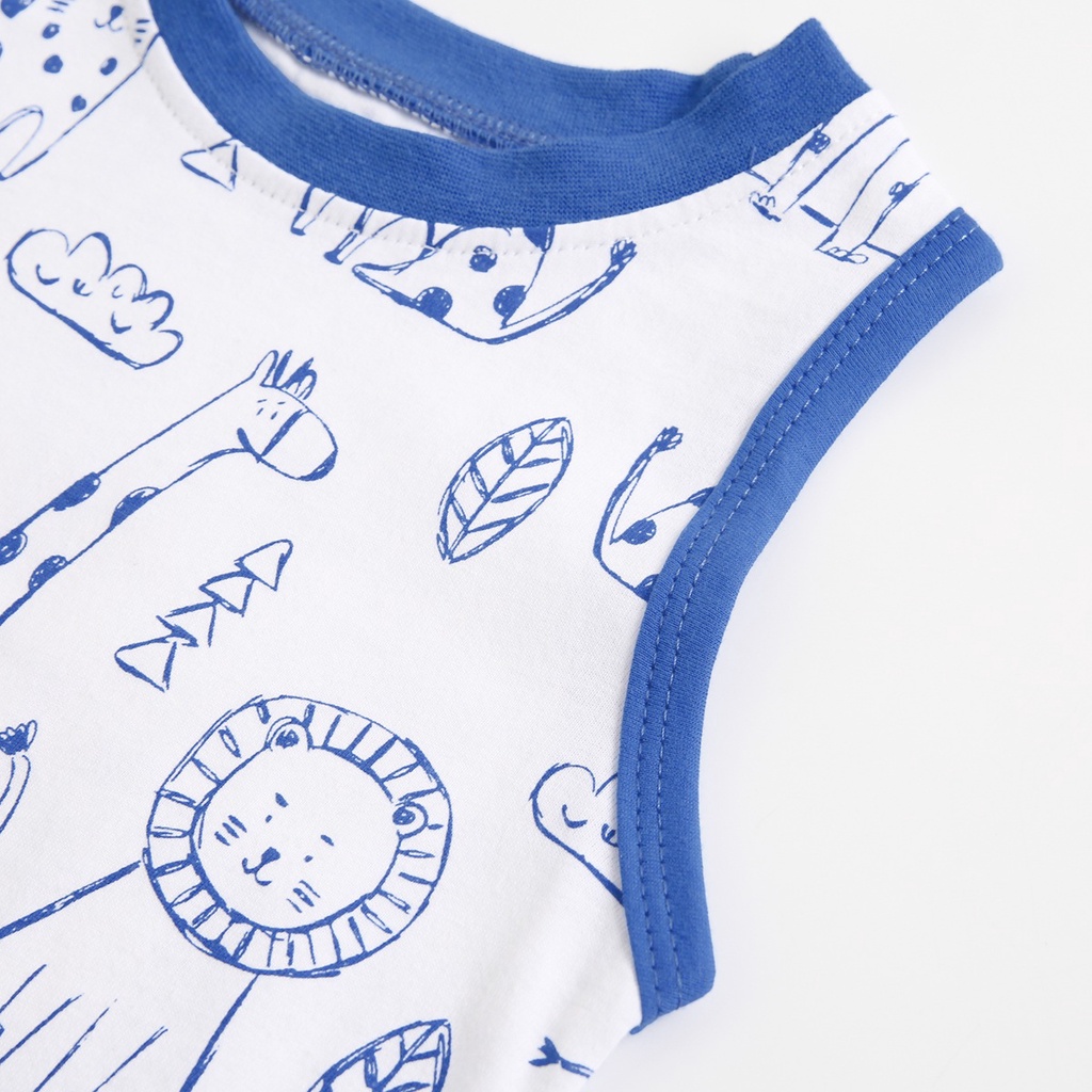 Áo Liền Quần Sanlutoz Không Tay Họa Tiết Hoạt Hình Cho Bé Gái Sơ Sinh