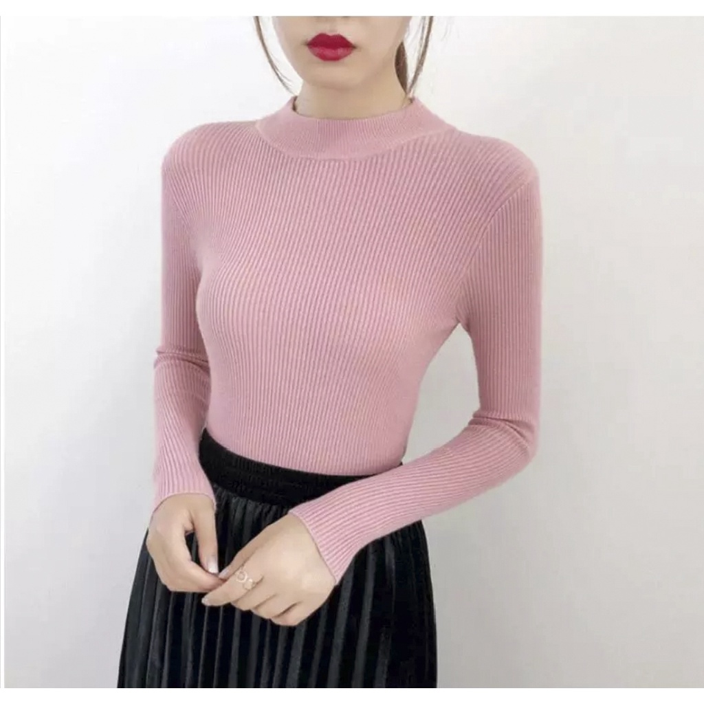 Áo len tăm nữ cổ 3 phân dài tay giữ nhiệt  cao cấp chất đẹp hàng loại 1 dầy dặn mền mịn ôm body co giãn thời trang | BigBuy360 - bigbuy360.vn