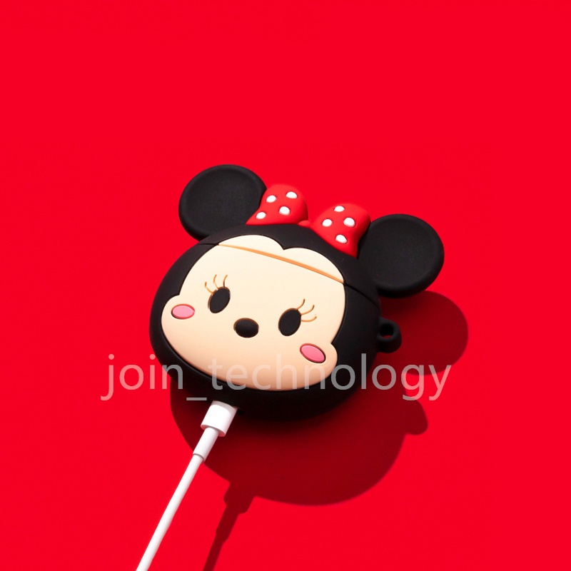 Vỏ bảo vệ hộp sạc tai nghe Airpods Pro/1/2 bằng silicon mềm họa tiết hoạt hình dễ thương