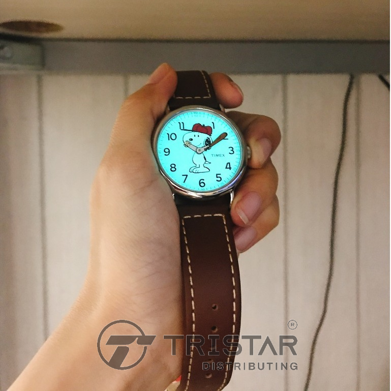Đồng hồ Unisex Nam Nữ Timex Peanuts - Charlie Brown 38mm TW2T60900 - TW2T61000 Dây Da - Chính Hãng