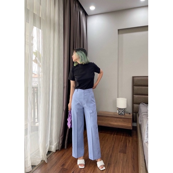 Quần tây ống rộng nữ dáng dài. Hình thật shop chụp
