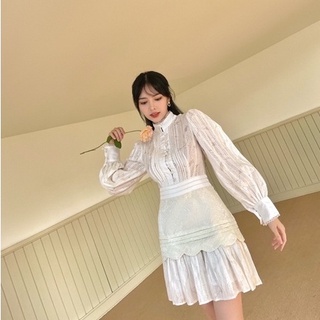 Váy trắng dáng đuôi cá hack eo tôn dáng CINDY DRESS