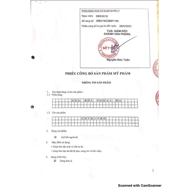 Cotripro gel bôi trĩ  bôi trĩ hiệu quả