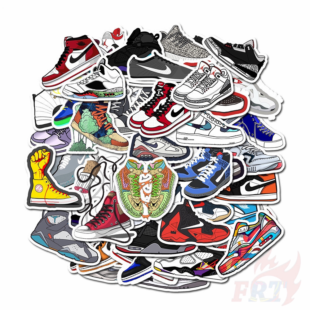 ❉ Sports Shoes - Fashion Brand Series 01 Stickers ❉ 50Pcs/Set DIY Luggage Laptop Skateboard Doodle Stickers