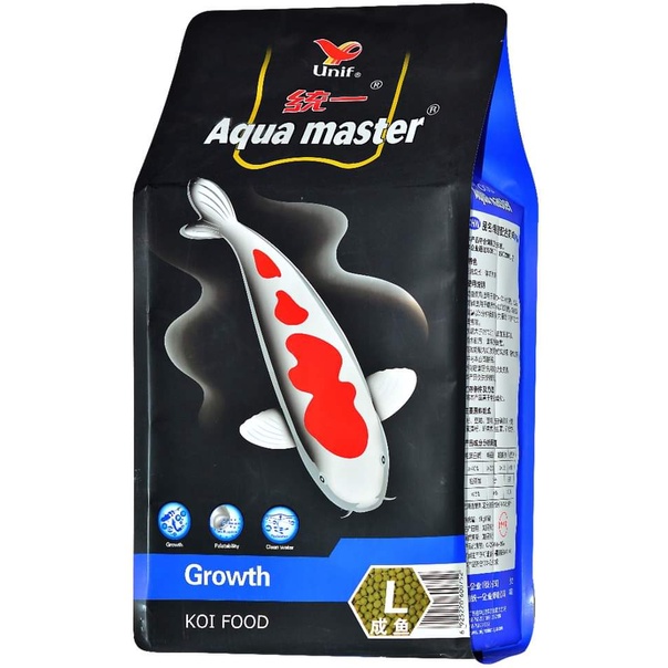 Thức ăn cá Koi-Aquamaster Growth40% đạm-Dòng thức ăn cao cấp cho cá Koi-Xuất xứ Đài Loan-Nguyên bao5Kg,10Kg-Túi nhỏ 1Kg