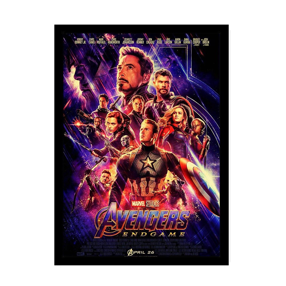 Poster Phim Avengers Endgame 2019 Bằng Giấy Kraft Phong Cách Retro