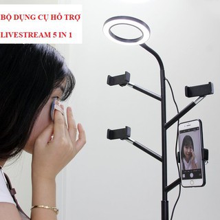 [Bảo Hành 12 Tháng] Đèn Livestream Để Bàn 3 trong 1 cao cấp