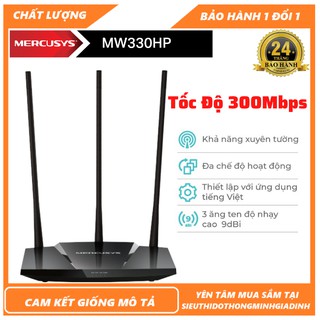 Bộ Phát Wifi - Bộ Phát Wifi 3 Râu  Xuyên Tường Siêu Khỏe Mercusys MW330HP chuẩn N 300Mbps - Mới 100% [Bảo Hành 2 Năm]