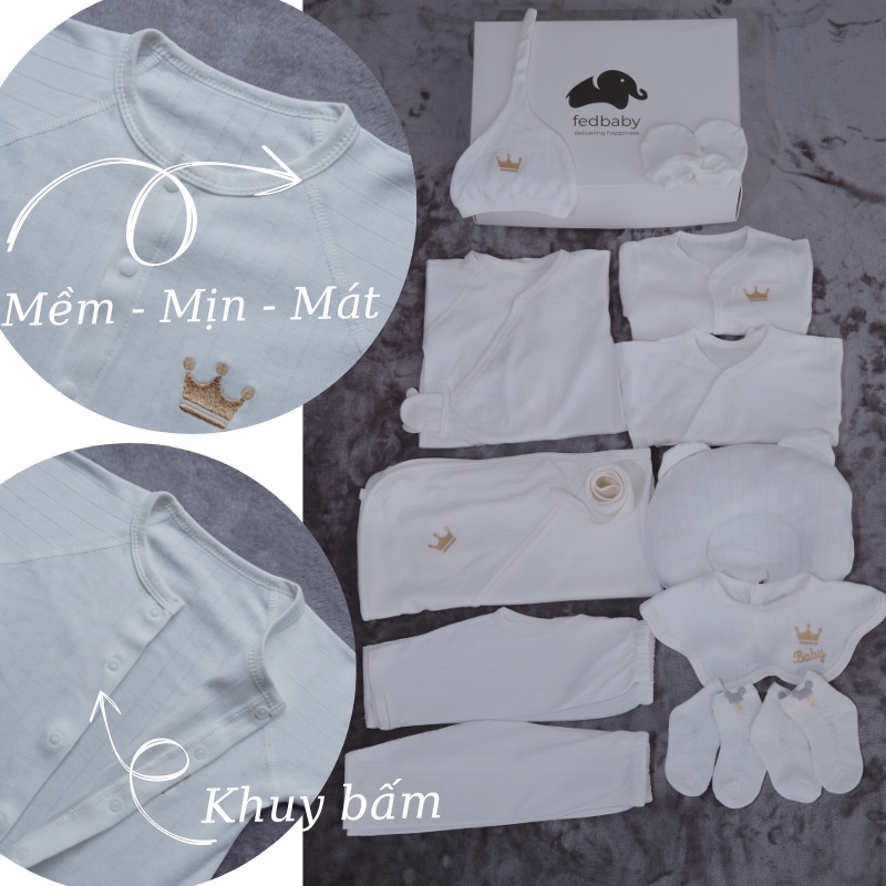 Set quà sơ sinh cho bé yêu FEDBABY 0 - 6 tháng tuổi, BỐN MÙA, 100% cotton