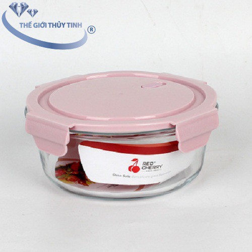 Hộp Thủy Tinh Thố Thủy Tinh Tròn Đựng Thực Phẩm Cao Cấp 400ML - Màu Ngẫu Nhiên