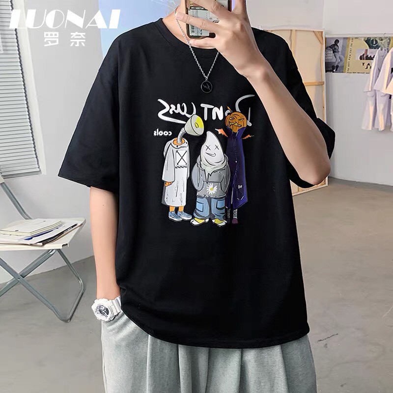 Áo thun bí ngô quái tay lỡ from rộng Unisex