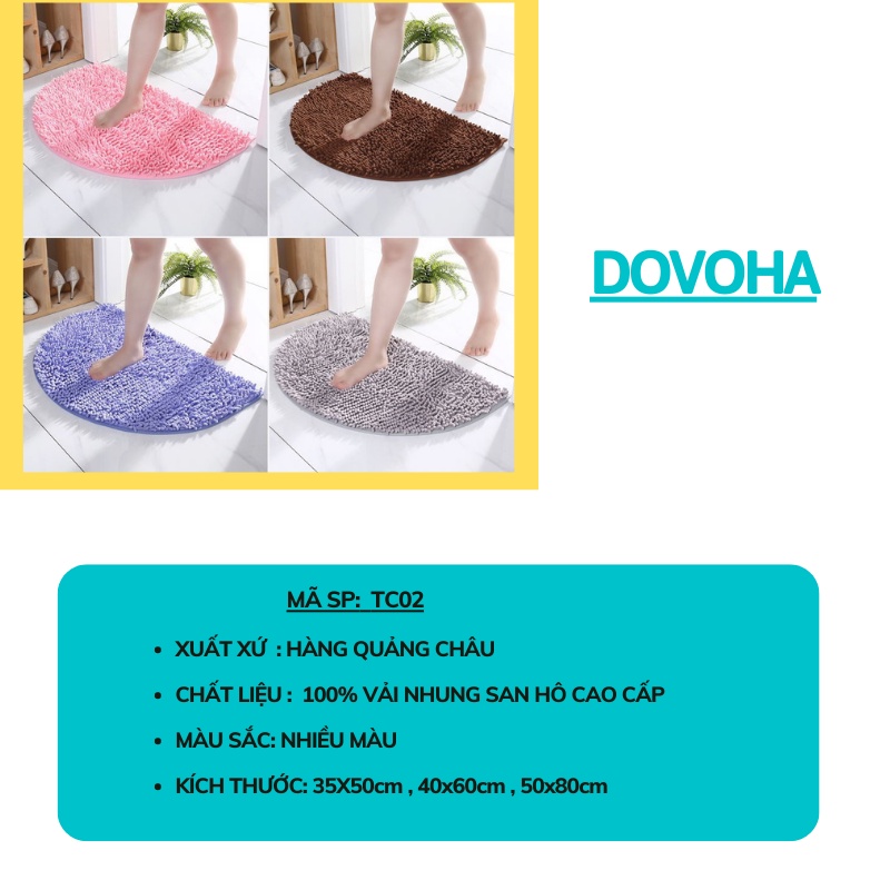 Thảm lau chân nhà bếp nhà tắm chống trượt thấm nước giá rẻ DOVOHA TC02