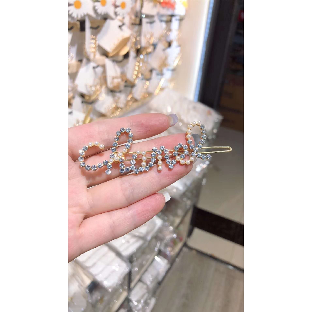 Kẹp Tóc Kim Loại Hình Ếch Đính Ngọc Trai Giả Xinh Xắn