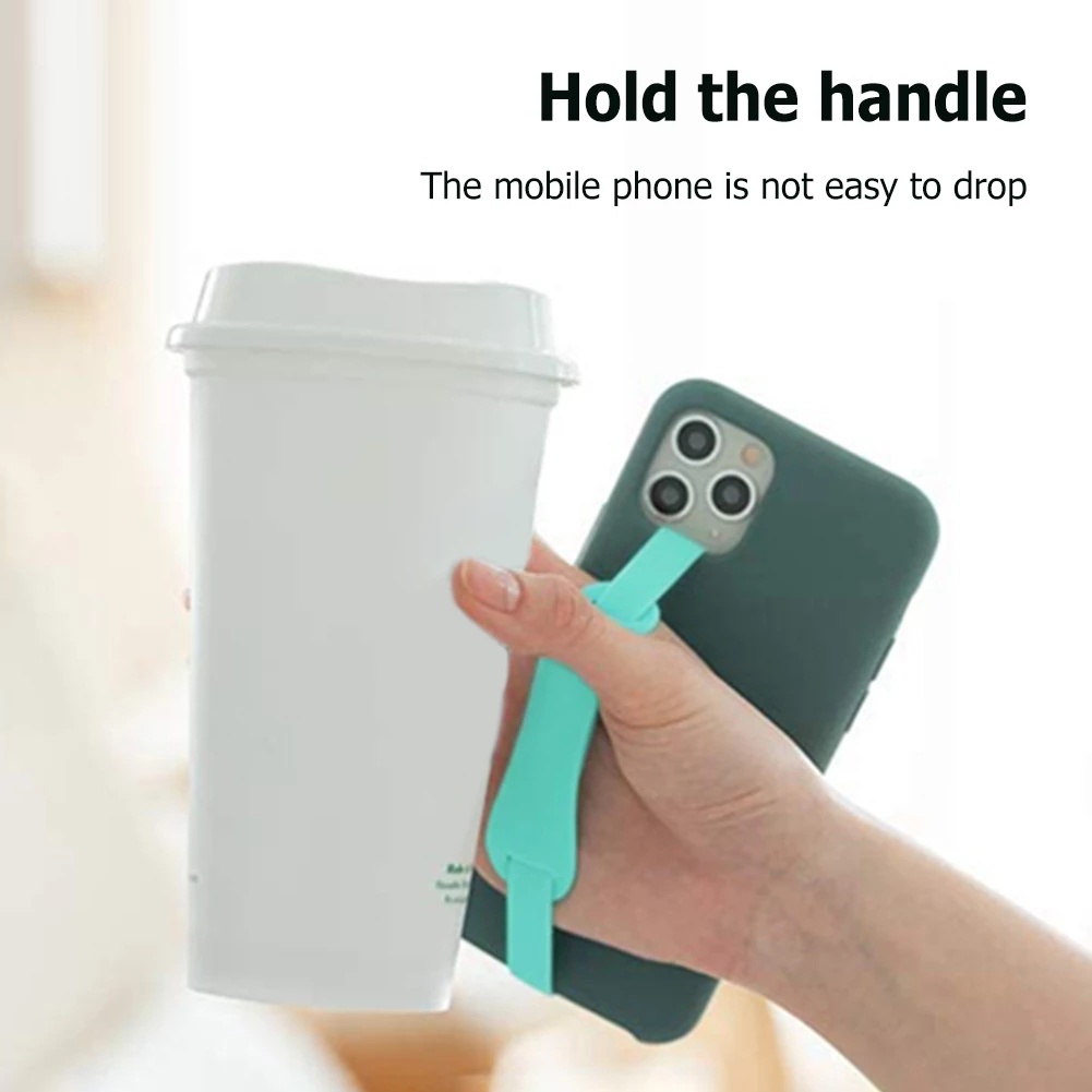 1 Dây Đeo Cổ Tay Bằng Silicon Có Vòng Đỡ Điện Thoại Co Giãn Dành Cho Hầu Hết Các Dòng Điện Thoại Thông Minh